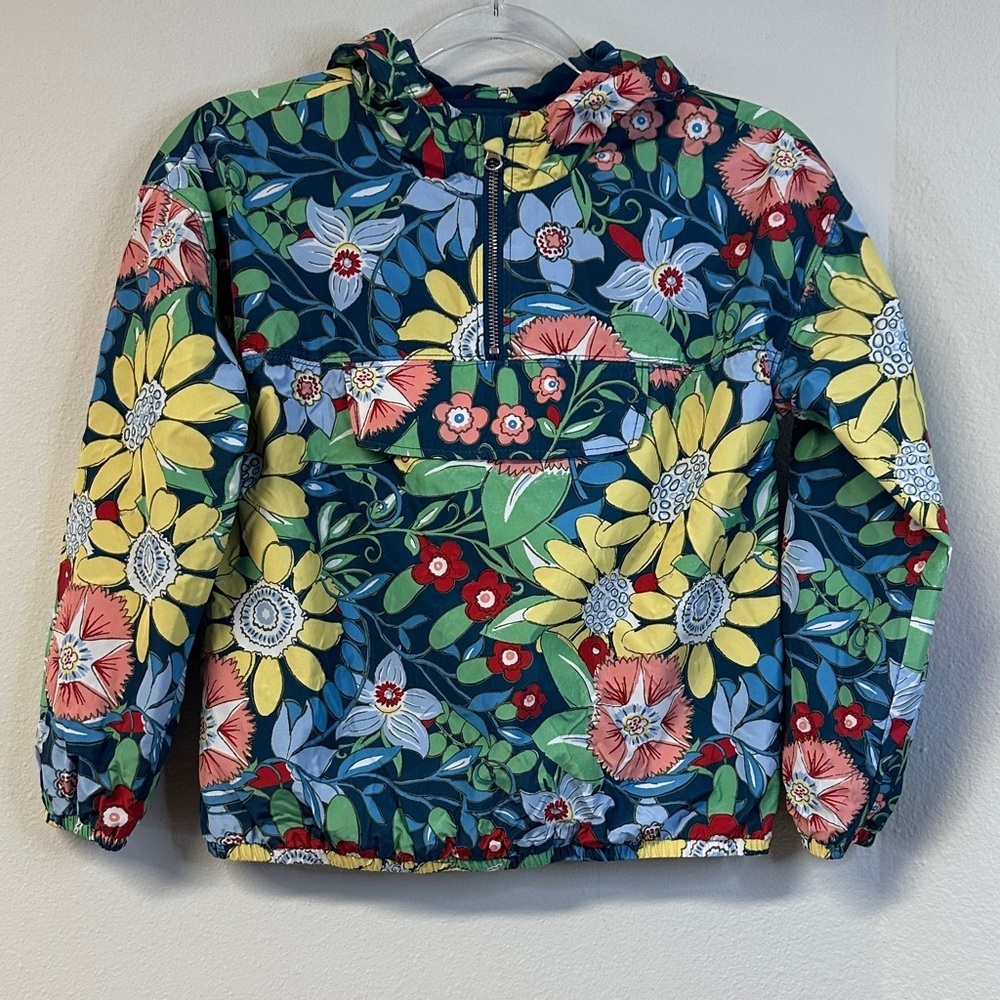 Gymboree “Go Outside” Floral Pullover Windbreaker Jacket Girls Size 14
